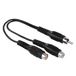 Hama 00205183 cinch audio adaptér [1x cinch zástrčka - 2x cinch spojka] černá