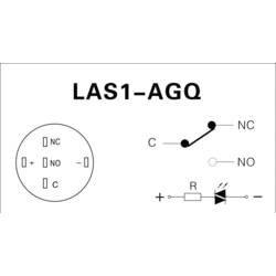 TRU COMPONENTS LAS1-AGQ-11ZE, GN, 701318 tlačítkový spínač antivandal, 19 mm, 250 V/AC, 5 A, 1 ks