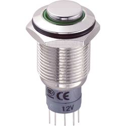 TRU COMPONENTS LAS2GQH-11ZE/G/12V/N/P, 701872 tlačítkový spínač antivandal, 16 mm, 250 V/AC, 3 A, 1 ks