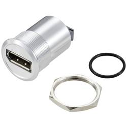 TRU COMPONENTS TC-11980476 Zásuvka panelového adaptéru DisplayPort 1,2 zásuvka DisplayPort - zásuvka DisplayPort stříbrná Množství: 1 ks