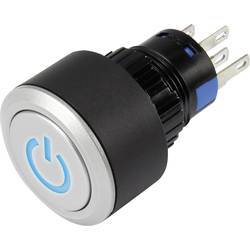 TRU COMPONENTS LAS1-AWY-11T/B/12V/P, 1303031 tlačítko, 22 mm, 250 V/AC, 3 A, 1 ks