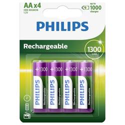 Philips HR6 akumulátor AA, Ni-MH, 1300 mAh, 1.2 V, 4 ks