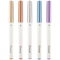Cricut Explore/Maker Medium Point 5-Pack sada pera metalická , zlatá, měděná, stříbrná, modrá, fialová