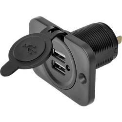 IWH Dvojitá vestavná USB zásuvka 12/24 v, 21100 mA Proudová zatížitelnost (max.)=2.0 A 12 nebo 24 V/DC