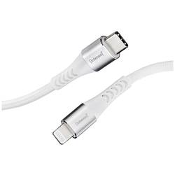 Intenso USB kabel USB 2.0 USB-C ® zástrčka, Apple Lightning konektor 1.50 m bílá látkový potah 7902002