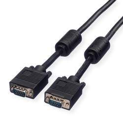 Roline VGA kabel VGA pólové Zástrčka, VGA pólové Zástrčka 10.00 m černá 11.04.5660 zablokovatelný VGA kabel