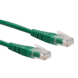 Roline 21.15.1533 RJ45 síťové kabely, propojovací kabely CAT 6 U/UTP 1.00 m zelená nestíněný 1 ks