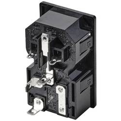 TRU COMPONENTS TC-10088388 IEC zástrčka C13/C14 C13 zásuvka, vestavná vertikální, zástrčka, vestavná rovná Počet kontaktů: 3 10 A černá 1 ks