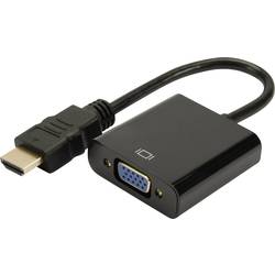 Digitus DA-70461 HDMI / VGA adaptér [1x HDMI zástrčka - 1x VGA zásuvka, jack zásuvka 3,5 mm] černá 10.00 cm