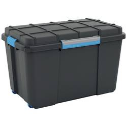 KIS 241508 Úložný box, Scubba, stohovatelné, (š x v x h) 735 x 460 x 445 mm, šedomodrá, černá, 1 ks