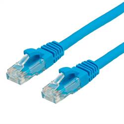 Value 21.99.1453 RJ45 síťové kabely, propojovací kabely CAT 6A U/UTP 3.00 m modrá nestíněný 1 ks