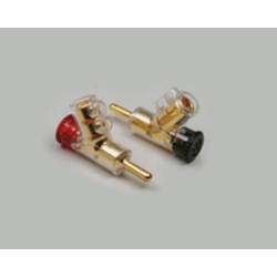 BKL Electronic 0107008 banánkový konektor zástrčka, rovná Ø pin: 4 mm černá 1 ks