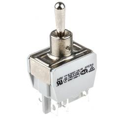 APEM 649H/2 649H/2 páčkový spínač 250 V/AC 10 A 2x zap/vyp/zap s aretací/0/s aretací 1 ks