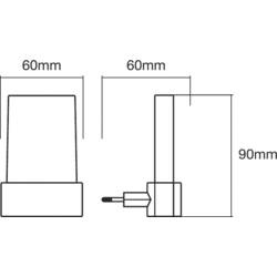 LEDVANCE LUNETTA Shine L 4058075266889 LED noční světlo hranatý LED teplá bílá bílá