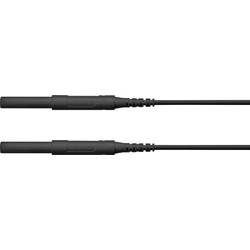 Schützinger HSPL 8568 / AWG16 / 100 / SW bezpečnostní měřicí kabely zástrčka 4 mm zástrčka 4 mm černá 1 ks