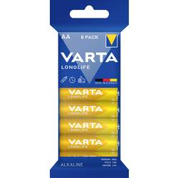Varta LONGLIFE AA Folie 8 tužková baterie AA alkalicko-manganová, 2800 mAh, 1.5 V, 8 ks