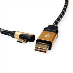 Roline USB kabel USB 2.0 USB-A zástrčka, USB-C ® zástrčka 3.00 m vícebarevná stíněný 11.02.9062
