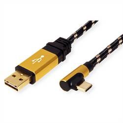 Roline USB kabel USB 2.0 USB-A zástrčka, USB-C ® zástrčka 3.00 m vícebarevná stíněný 11.02.9062