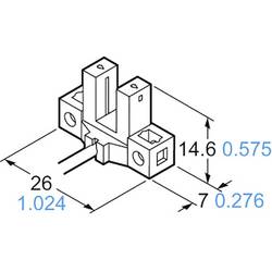 Panasonic vidlicová světelná závora PM-L45 PM-L45 typ L spínání za světla, spínání za tmy 5 - 24 V/DC 1 ks