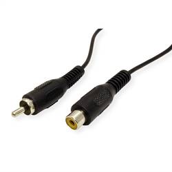 Value 11.99.4329 cinch audio kabel [1x cinch zástrčka - 1x cinch zásuvka] 10.00 m černá stíněný
