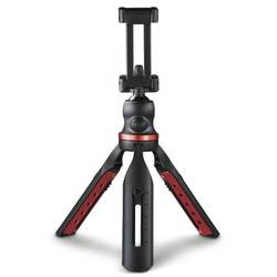 Hama stolní stativ 1/4palcové min./max.výška=16 - 19 cm černá kulová hlava, integrovaná vodováha, vč. držáku smartphonu