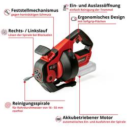 Einhell Power X-Change TE-DA 18/760 Li Solo 4514160 čistič trubek 362 mm