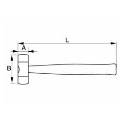 Bahco 3625w-28 3625W-28 gumová palička 250 g 275 mm 1 ks