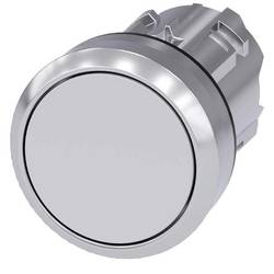 Siemens 3SU10500AB600AA0 3SU1050-0AB60-0AA0 tlačítko kovový přední prstenec, Vysoký lesk , plochý hmatník bílá 1 ks