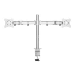 Neomounts NM-D135DSILVER 2násobný držák na stůl pro monitor 25,4 cm (10) - 76,2 cm (30) stříbrná naklápěcí, nakláněcí