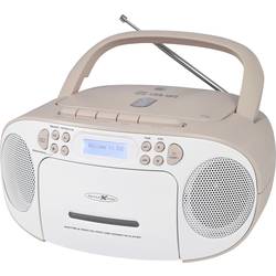 Reflexion Tragbarer Radiorecorder RCR2260DAB/PK rádio s CD, DAB+, DAB, FM, AUX, CD, kazeta, USB, bílá, růžová
