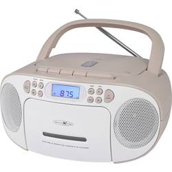 Reflexion RCR2260PK RCR2260PK rádio s CD, FM, AUX, CD, kazeta, růžová, bílá