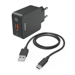 Hama USB nabíječka, 1x USB-C®, 19.50 W, černá
