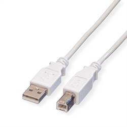 Value USB kabel USB 2.0 USB-A zástrčka, USB-B zástrčka 3.00 m bílá stíněný 11.99.8831