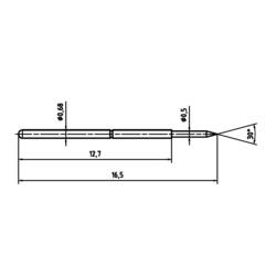 PTR Hartmann 1007-B-0.7N-AU-0.49C přesný testovací hrot