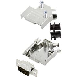 TRU COMPONENTS TCD45ZK09HDP15K 7708652 sada D-SUB kolíkové lišty 45 ° Pólů: 15 pájecí kalíšek 1 ks