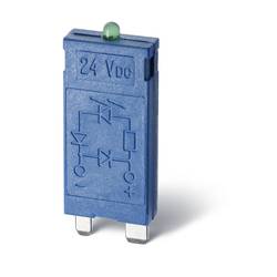 Finder zasouvací modul s diodou S EMV odrušením , S nulovou diodou 99.01.3.000.00 Vhodné pro model (relé): Finder 96.74, Finder 96.72 1 ks
