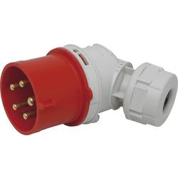 SIROX CEE-WISt. 32A,5p.6h,400V, IP44 rot 811.055 CEE úhlová zástrčka, 32 A, 5pólová, 400 V, 1 ks