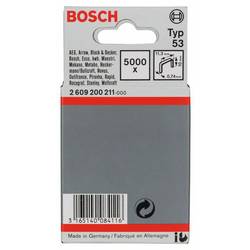 Bosch Accessories 2609200211 svorky z jemného drátu Typ 53 5000 ks Rozměry (d x š) 10 mm x 11.4 mm