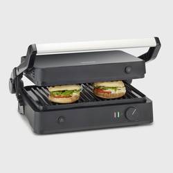 Severin SEVINI Lite KG 2398 stolní gril, kontaktní gril, černá/stříbrná