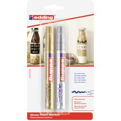 Edding 750 4-750-2-1-53-54 popisovač na laky zlatá, stříbrná 2 mm, 3 mm, 4 mm