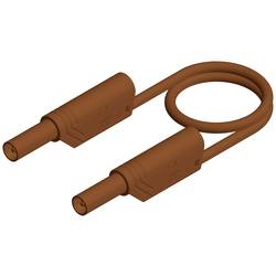 SKS Hirschmann MLS WS 100/2,5 bezpečnostní měřicí kabely lamelová zástrčka 4 mm lamelová zástrčka 4 mm 1.00 m hnědá 1 ks