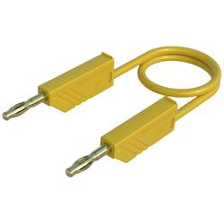 SKS Hirschmann MLN 100/2,5 GE měřicí kabel lamelová zástrčka 4 mm lamelová zástrčka 4 mm 1.00 m žlutá 1 ks
