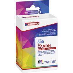 Edding Ink náhradní Canon PGI-520+CLI-521 kompatibilní kombinované balení černá, azurová, purppurová, žlutá EDD-500 18-500-01