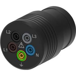 Schützinger SA 8696 měřicí adaptér, CEE zástrčka - zásuvka 4 mm, černá