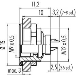 binder Binder 09-0408-00-03 kulatý faston, 1 ks