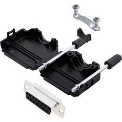 encitech DPPK15-BK-DMS-K 6355-0054-12 sada D-SUB zásuvková lišta 180 ° Pólů: 15 pájecí kalíšek 1 sada