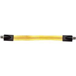 Axing SAT kabel [1x F zásuvka - 1x F zásuvka] 25.00 cm 75 dB pozlacené kontakty, průchod skrz okno transparentní