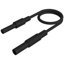 SKS Hirschmann MAL S GG-B 25/2,5 sw bezpečnostní měřicí kabely 4mm bezpečnostní zástrčka 4mm bezpečnostní zdířka 25 cm černá 1 ks