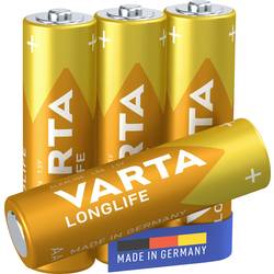 Varta Longlife tužková baterie AA alkalicko-manganová, 2800 mAh, 1.5 V, 4 ks