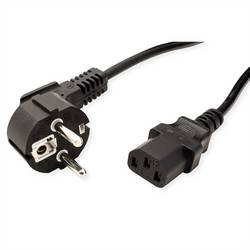 Value 19.99.1018 napájecí propojovací kabel černá 1.80 m s ochranným vodičem
